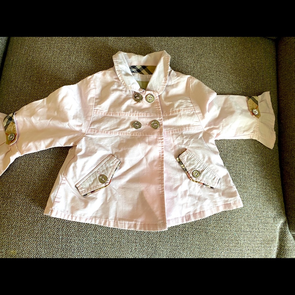 Burberry Kids Pink pleated Swing Jacket